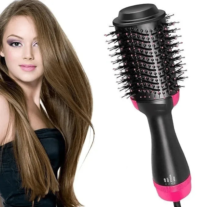 One Step Hair Dryer & Styler Hot Air Brush – 3 in 1 Hair Straightener, Curler & Volumizer ✨💇‍♀️