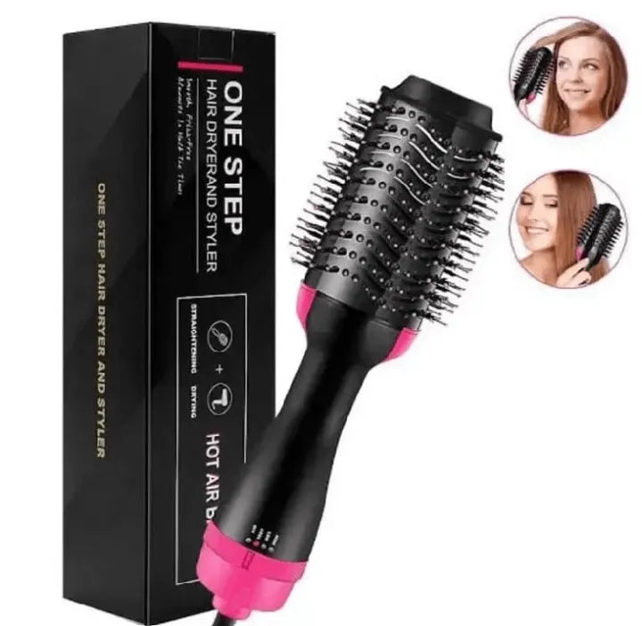 One Step Hair Dryer & Styler Hot Air Brush – 3 in 1 Hair Straightener, Curler & Volumizer ✨💇‍♀️