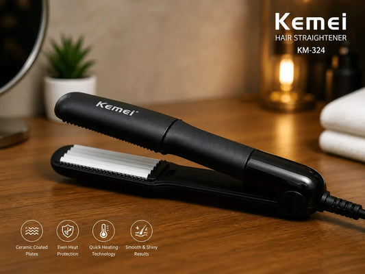 Kemei Professional Hair Straightener – Smooth, Silky & Frizz-Free Hair Styling Tool 💁‍♀️✨